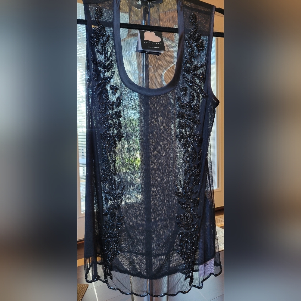 Twin-Set Black Sheer Top - Picture 5 of 5
